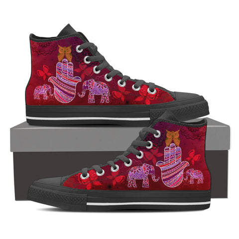 [KINIART BELLA POM GALAXY HIGH-TOP SNEAKERS] - Blessed Shop