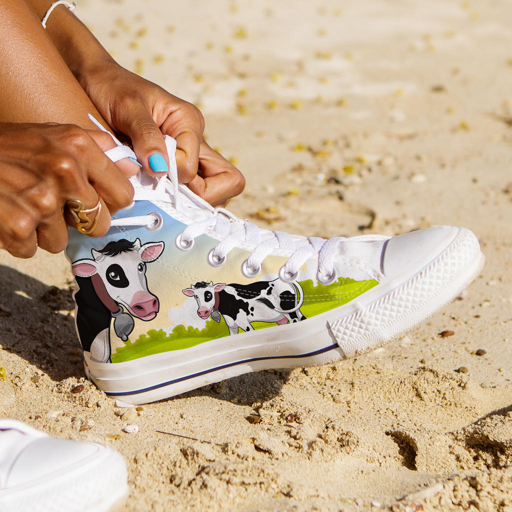 Cow print clearance converse shoes