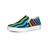 Uniquely You Womens Sneakers - Rainbow Stripe Style Canvas Sports
